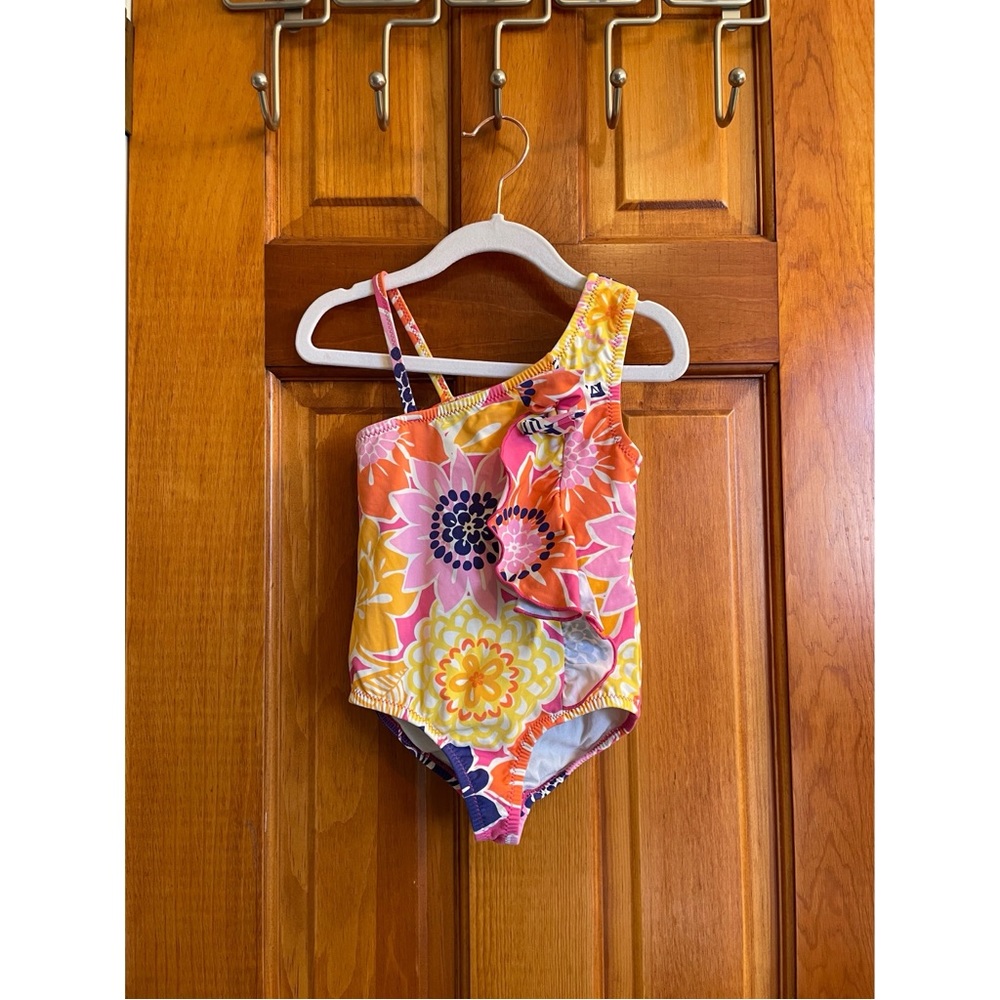 Garnet Hill One Piece Ruffle Swimsuit - 3T
